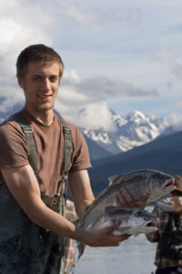 salmon hatchery work photo